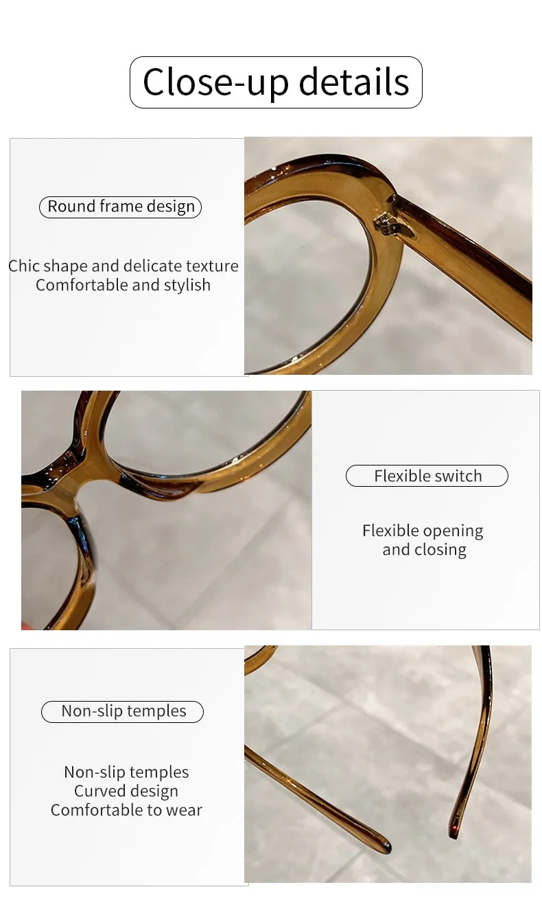 Unisex Trendy Vintage Oversized Gradient Goggle Round Sunglasses
