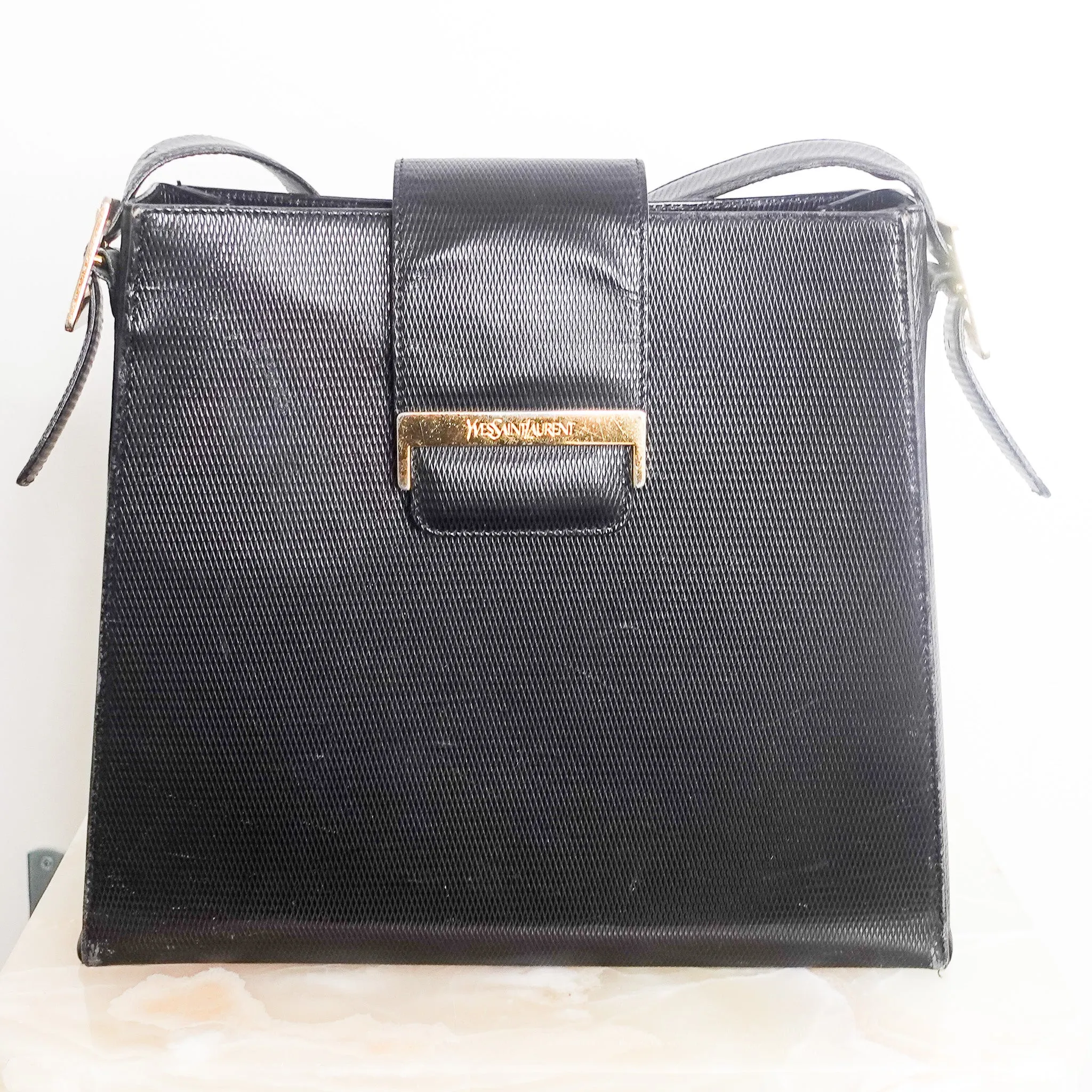 Vintage textured leather tote (final sale)