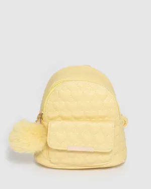 Yellow Kids Heart Quilt Mini Backpack