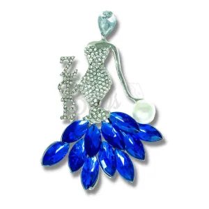 Zeta Phi Beta ΖΦΒ Classy Lady Rhinestone Pin