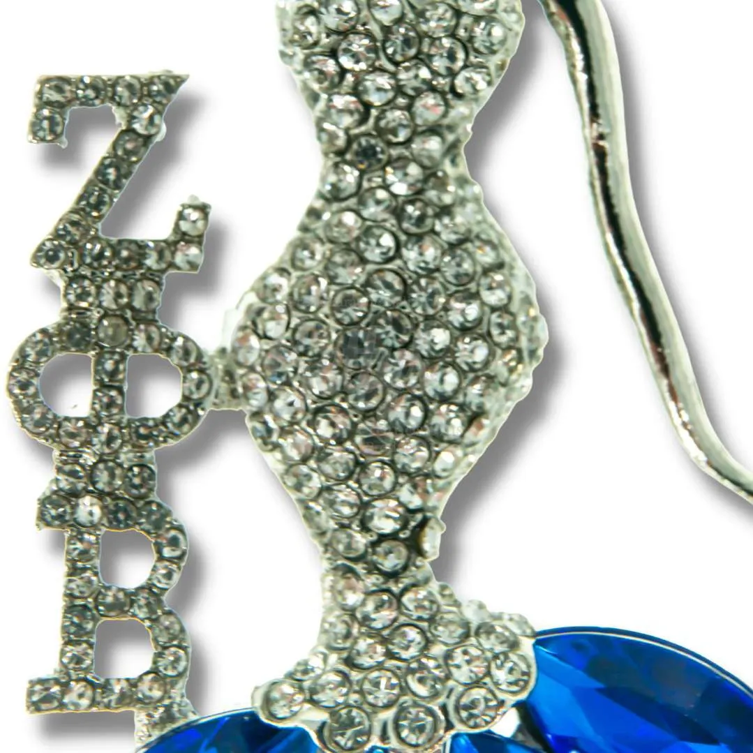 Zeta Phi Beta ΖΦΒ Classy Lady Rhinestone Pin